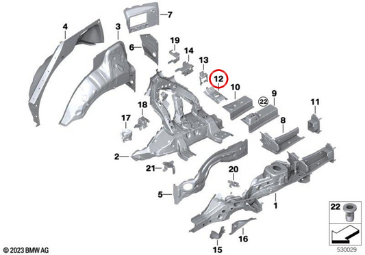 OEM 41007947149 siège arrière gauche pour BMW G05, G18, F95, G06, F96, G09. BMW d'origine.