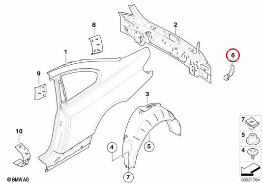 NSD Central Support OEM 41008045859 für BMW E92, E93. Original BMW.