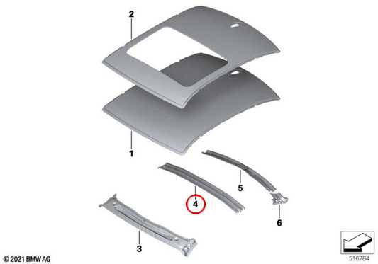 Vorderseite des Deckens 41009463012 für BMW G42, G87. Original BMW.