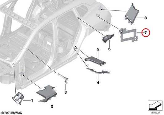 Couvre-roue arrière externe OEM 41009626734 pour BMW X5 (E70) et BMW X6 (E71, E72). BMW d'origine.
