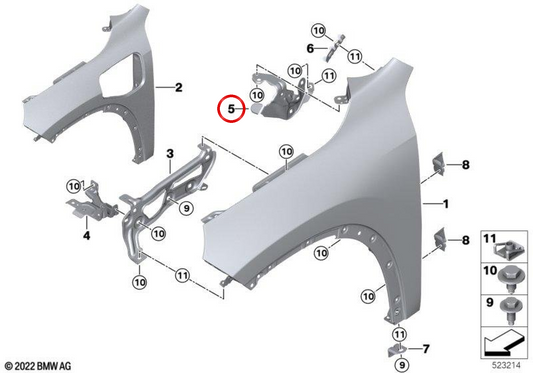 UPPORT LEFT SUPPORT OEM 41009634687 FOR BMW U11, U12. Original BMW.