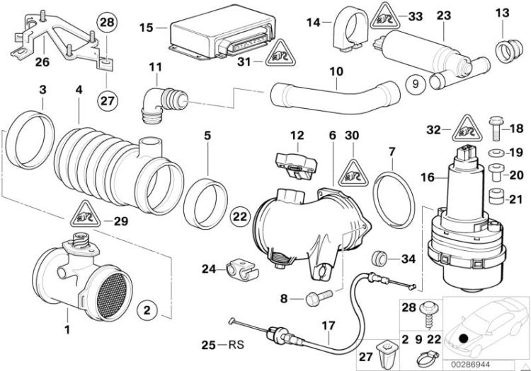 Placa de soporte y mecanismo de maniobra OEM 65718372829 para BMW Serie 5 E39 535i, 540i. Original BMW.