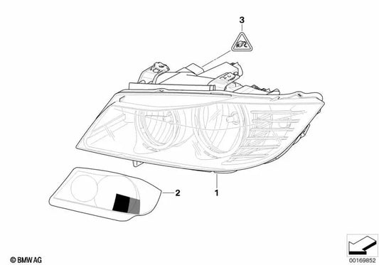 Filme de proteção para faróis de halogênio para BMW E90N, E91N (OEM 63112152541). BMW original