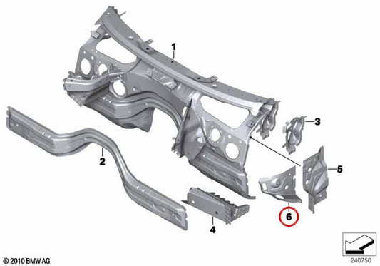 Innenbeschichtung der Pilar zu Izque OEM 41107284183 für BMW F20, F21, F22, F23, F87, F30, F31, F34, F80, F32, F33, F36, F82, F83. Original BMW.