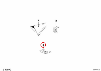 OEM 411116760 thermal protective sheet support for BMW E12, E23. Original BMW.
