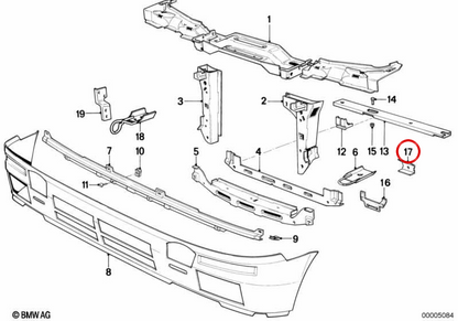 OEM 41111906345 Supporto corporeo per BMW E30. BMW originale.