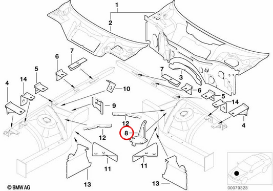Supporto per unità idraulica AB OEM 41117006102 per BMW E52. BMW originale.