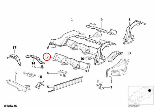 Crocciola di supporto anteriore dell'asse posteriore OEM 41118174049 per BMW E36. BMW originale.