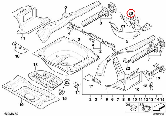 BROTHERHOOD FODOR VERWENDUNG OEM 41127135454 für BMW E64. Original BMW.