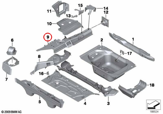 Éclairage arrière droit OEM 41127225086 pour BMW E89. BMW d'origine.
