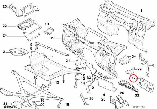 Support plus faible de la pompe à air secondaire OEM 41138401371 pour BMW E36 et Z3. BMW d'origine.