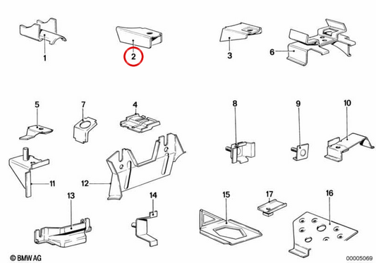 Supporto deposito di espansione del refrigerante OEM 41141879020 per BMW E21. BMW originale.