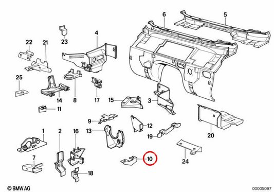 Support du capteur ABS 41141948891 pour BMW E32, E34. BMW d'origine.