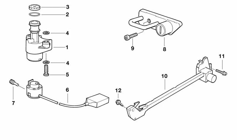 Tornillo OEM 13901718262 para BMW E34 518g/518i. Compatible con modelos E34 de 1989 a 1996. Pieza original BMW. Ideal para sistemas como tapa frontal, válvula de ventilación, interruptor de encendido.