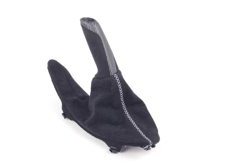 Empuñadura de freno de mano M Performance en carbono y Alcántara OEM 34402222540 para BMW F30, F31, F34, F32, F33, F36. Original BMW.