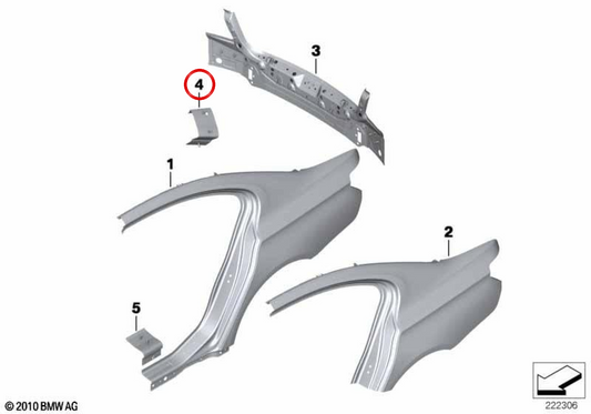 Pilar C Panar Cáildo OEM 41217308313 pour BMW F06. BMW d'origine.