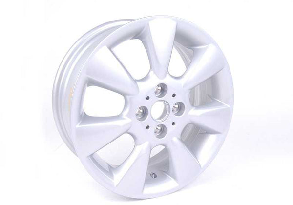Llantas de aleación "7 Fin Spoke 92" OEM 36116763297 para MINI R50, R52, R53. Medida 6,5x13 ET48. Color plata. Original MINI. Apta para varios modelos con anclaje compatible.