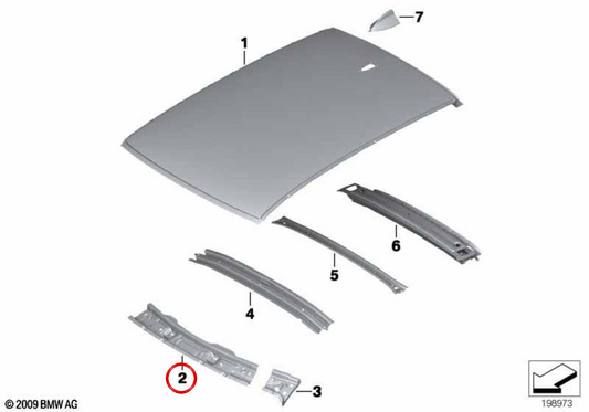 Copertura superiore degli alti OEM 41317349171 per BMW E84. BMW originale.