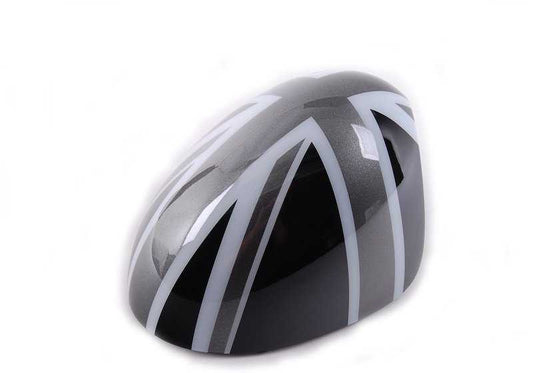 Cubierta retrovisor derecho diseño Black Jack OEM 51162147676 para MINI R55, R56, R57, R58, R59, R60, R61. Recambio original MINI.