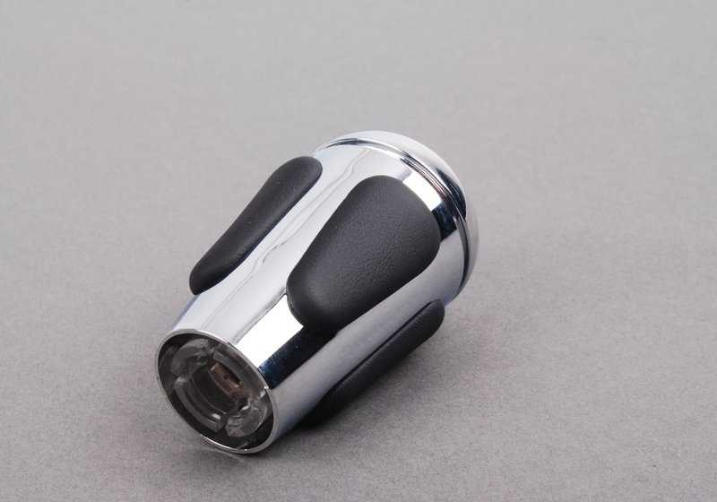 Lederwechselknopf für BMW E46 (OEM 25162282810). Original BMW.