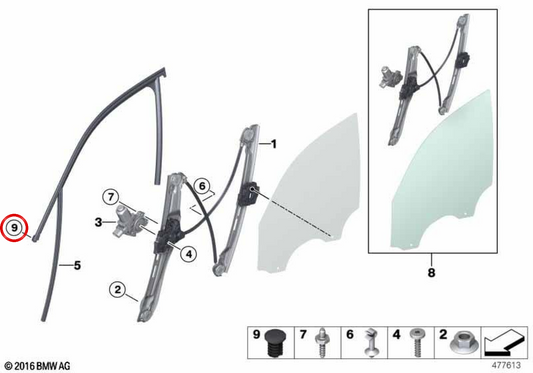 Clipe de fixação OEM 41537408277 para BMW F25, F26. BMW genuíno.