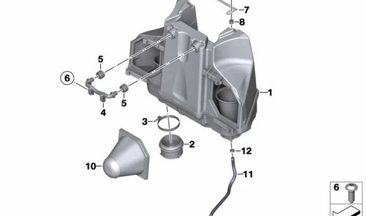 Abrazadera tubo flexible OEM 13727676707 para BMW Motorrad K1200S, K1300S, K1200R, K1300R, K1200GT, K1300GT. Original BMW Motorrad.