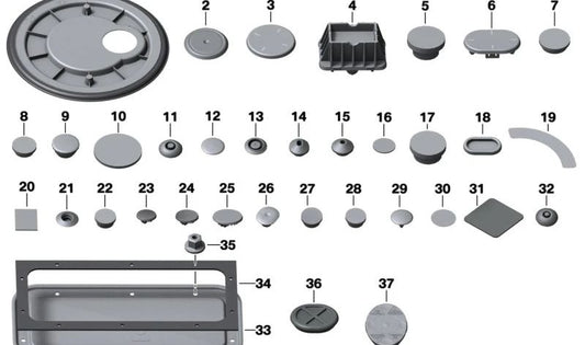 Peso del colonno di sterzo per BMW Serie 1 F40, F52, F70, Serie 2 F45, F46, U06, X1 F48, U11, X2 F39, U10, Mini F54, F55, F56, F57, F60, U25 (OEM 5147304362). BMW originale.
