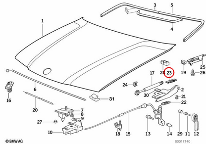 Deckung Hinger Spacer OEM 41618151558 für BMW E36. Original BMW.