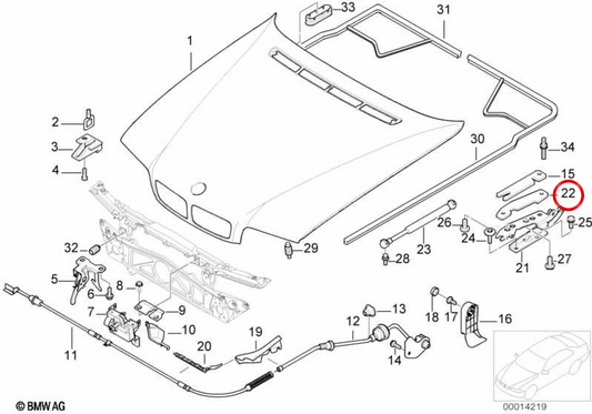 Folio derecha OEM 41618172566 para BMW Serie 7 E38 725tds, 728i, 728iL... y más. Original BMW.
