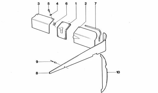 Cerradero derecho OEM 41142165078 para BMW E46. Original BMW.