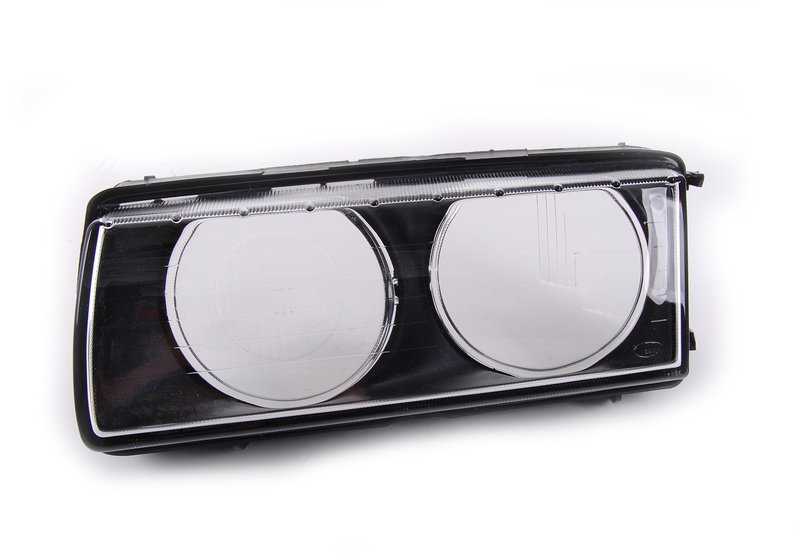 Lente izquierda de faro OEM 63128363507 para BMW E36 {316i, 318i} con faros ZKW. Compatible con modelos con cambio manual y automático desde 1993 hasta 1999. Original BMW.