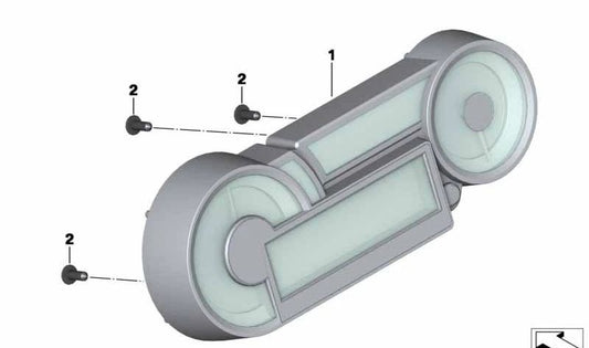 Cuadro de instrumentos OEM 62117921972 para BMW Motorrad K 1600 GTL (KK48, modelo 0F02) 2017-2021. Repuesto original BMW Motorrad.