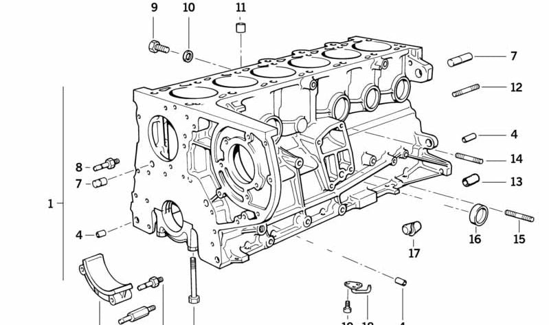 Canka dell'albero motore con pistoni per BMW E36, E34, E39, E38 (OEM 1111245750). BMW originale