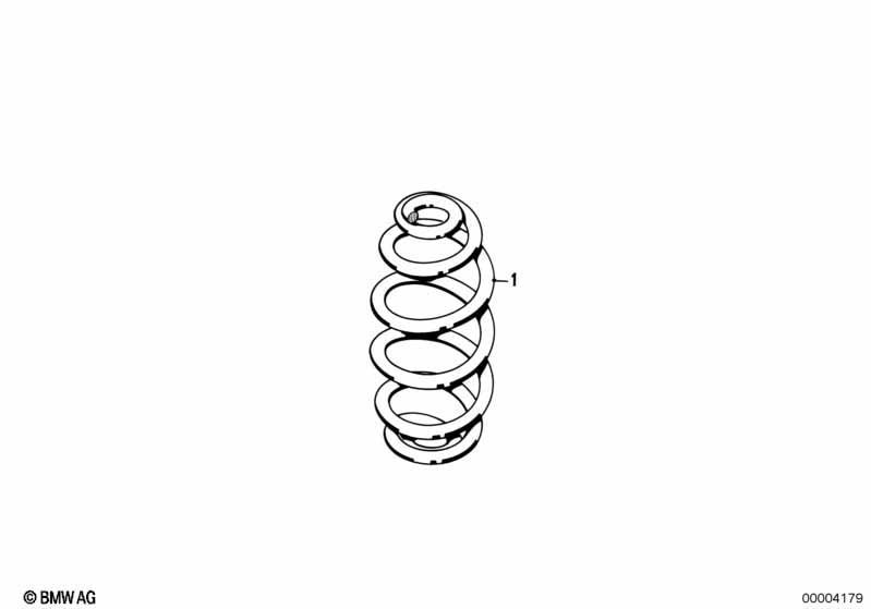 Upper OEM Rear spring support 3352221439 for BMW E36, Z3. Original BMW.