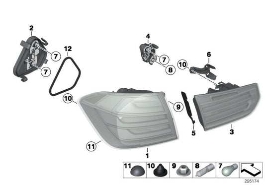 PILOT POSTERIORE DESTRE OEM 63217312846 per BMW F30 e F80. Compatibile con tutti i modelli indicati. Sostituzione BMW originale.
