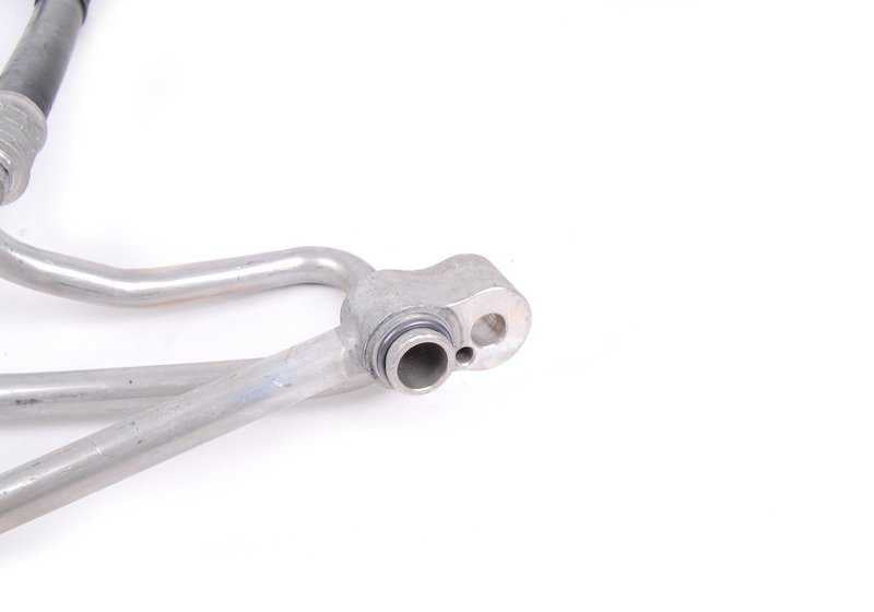 Tubería de alta presión del compresor al condensador OEM 64538370633 para BMW E38. Conducción del gas del aire acondicionado. Original BMW.