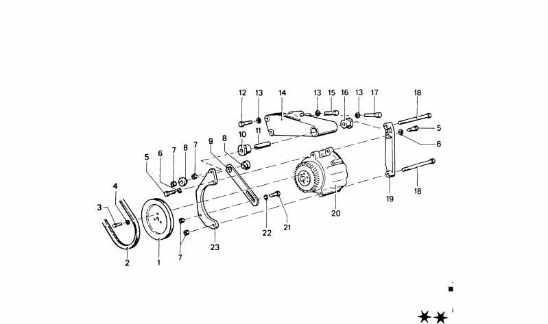 Silentblock OEM 11721261435 para BMW E30, E34, E36, E38, E39, E46, E53, E60, E61, E63, E64, E65, E66, E83, E85, E87. Pieza original BMW. Ideal para sistema de reducción de emisiones.