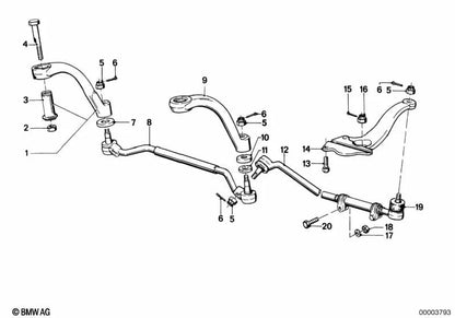 Rondella di tenuta per BMW 5 E12 Serie, 6 serie E24 (OEM 32211101374). BMW originale.