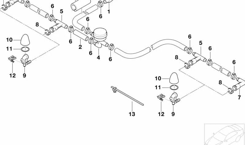 Distribution connector for BMW E87, E39, E83, E53 (OEM 61668361447). Original BMW