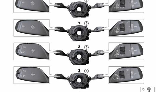 Steering Column Shift Center for BMW 3 Series F31N (OEM 61315A0F958). Original BMW.