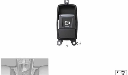 Interruptor de freno de estacionamiento OEM 61319877887 para BMW X1 F48, X2 F39... y más. Original BMW.