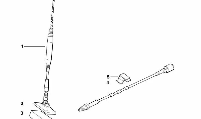 Cable de antena OEM 61128373902 para BMW E38. Original BMW.
