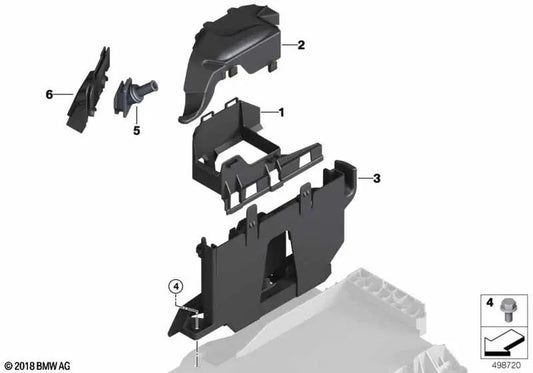 Cover for BMW 1 Series F40, F52, 2 Series F44, F45N, F46, F46N, X1 F48, F48N, F49N, X2 F39 (OEM 12908581751). Original BMW