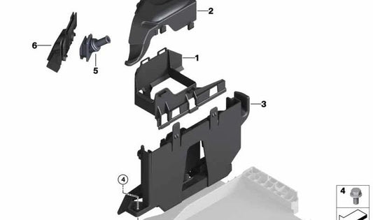 Device carrier for BMW F52, F45, F46, F48, F49, F39 (OEM 12907632906). Genuine BMW
