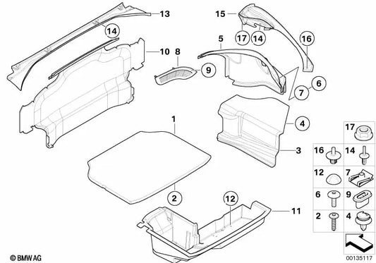 Rivestimento di avvio in basso a sinistra per BMW Z8 E52 (OEM 5147826983). BMW originale