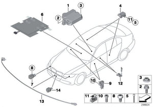 Zugehörige Sensormatte zur Sitzerkennung. Original BMW. Für BMW E90 E91 E92. Original-Ersatzteile