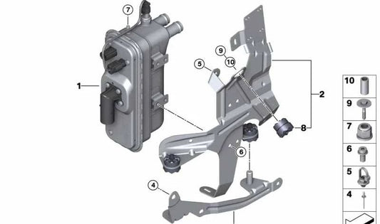 Suporte para aquecedor de fluxo elétrico para BMW F30N (OEM 64219380985). BMW original