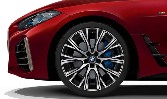 Llanta de aleación original BMW 20" diseño Aerodynamik 862I OEM 36108747310 para BMW G26 420d, 420d xDrive, 420i, 430d xDrive. Color bicolor gris midnight. Válida para eje delantero. Original BMW.