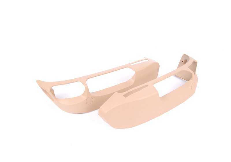 Cubierta exterior color beige OEM 52107057991 para BMW E39 y E38. Pieza original BMW. Ideal para renovar o reemplazar la tapa lateral del asiento delantero.