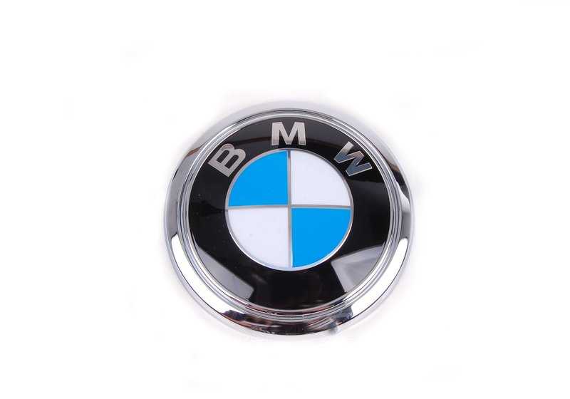 Placa insignia OEM 51147135356 para BMW Serie 7 E65, E66. Original BMW.